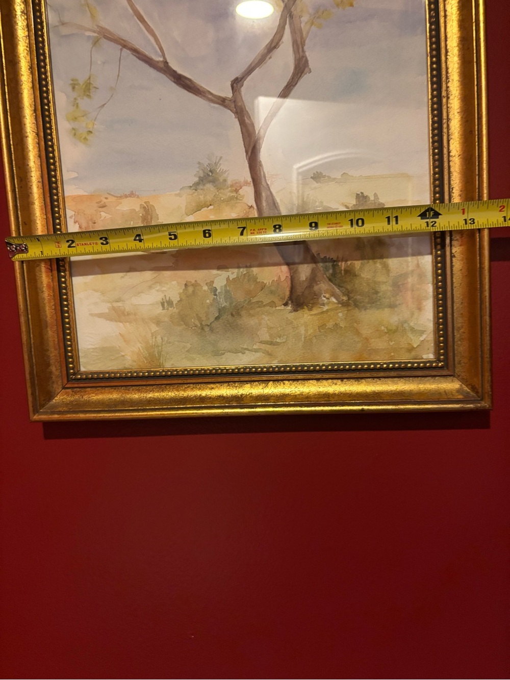 Vintage Gold Framed Tree Landscape Wall Art - Picture 3 of 4
